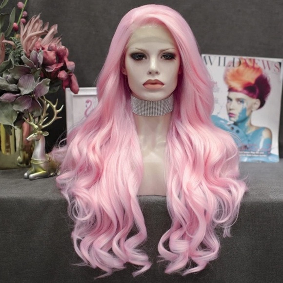 22” PinkBODY WAVYLace Front Wig